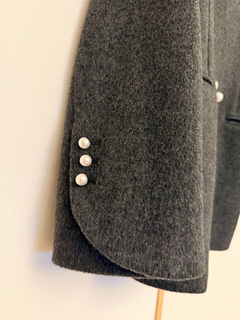 オルグ orgue No collar pearl coat コート