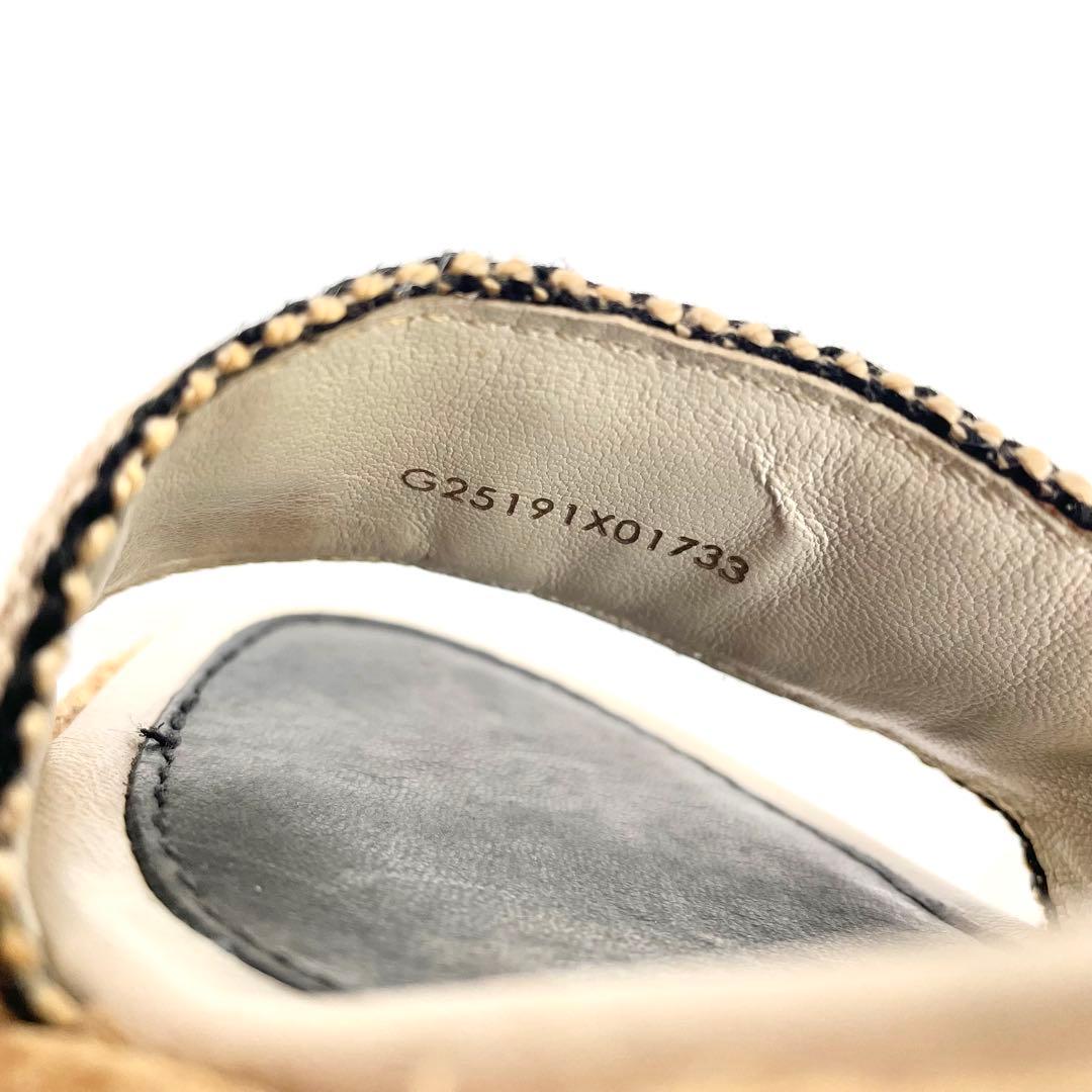 《超美品》シャネル ココマーク サンダル ウエッジソール エスパドリーユ 36