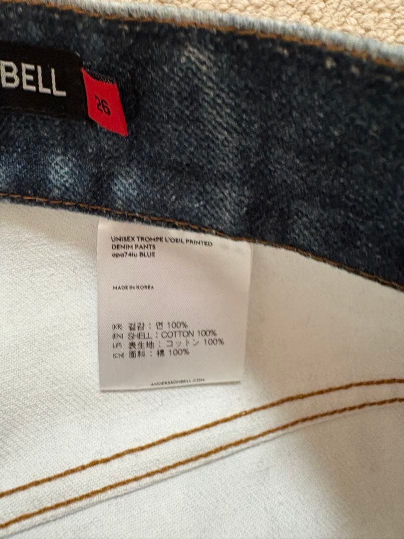 ぬぬぬさんAnderson bell デニムパンツ26 トロンプルイユ - メルカリ