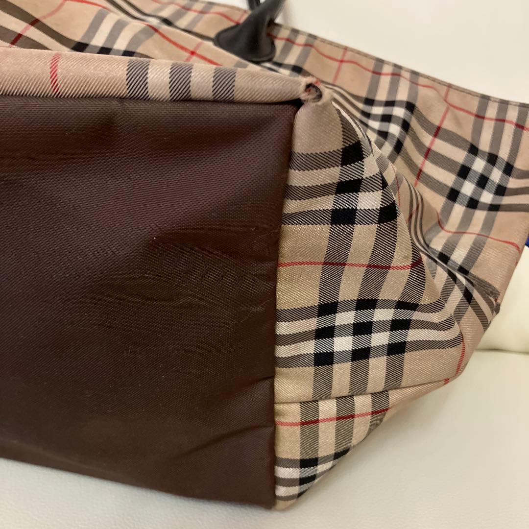 BURBERRY BLUE LABEL 舟形トートバッグ - メルカリ