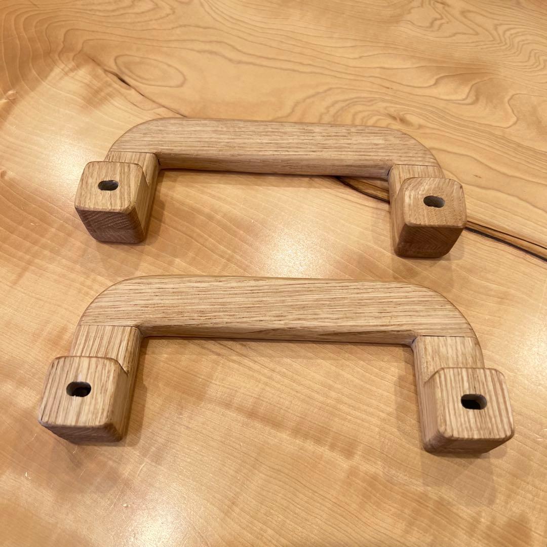 木製アシストグリップ3個(チェスナット) ハイエース用 木製アシスト