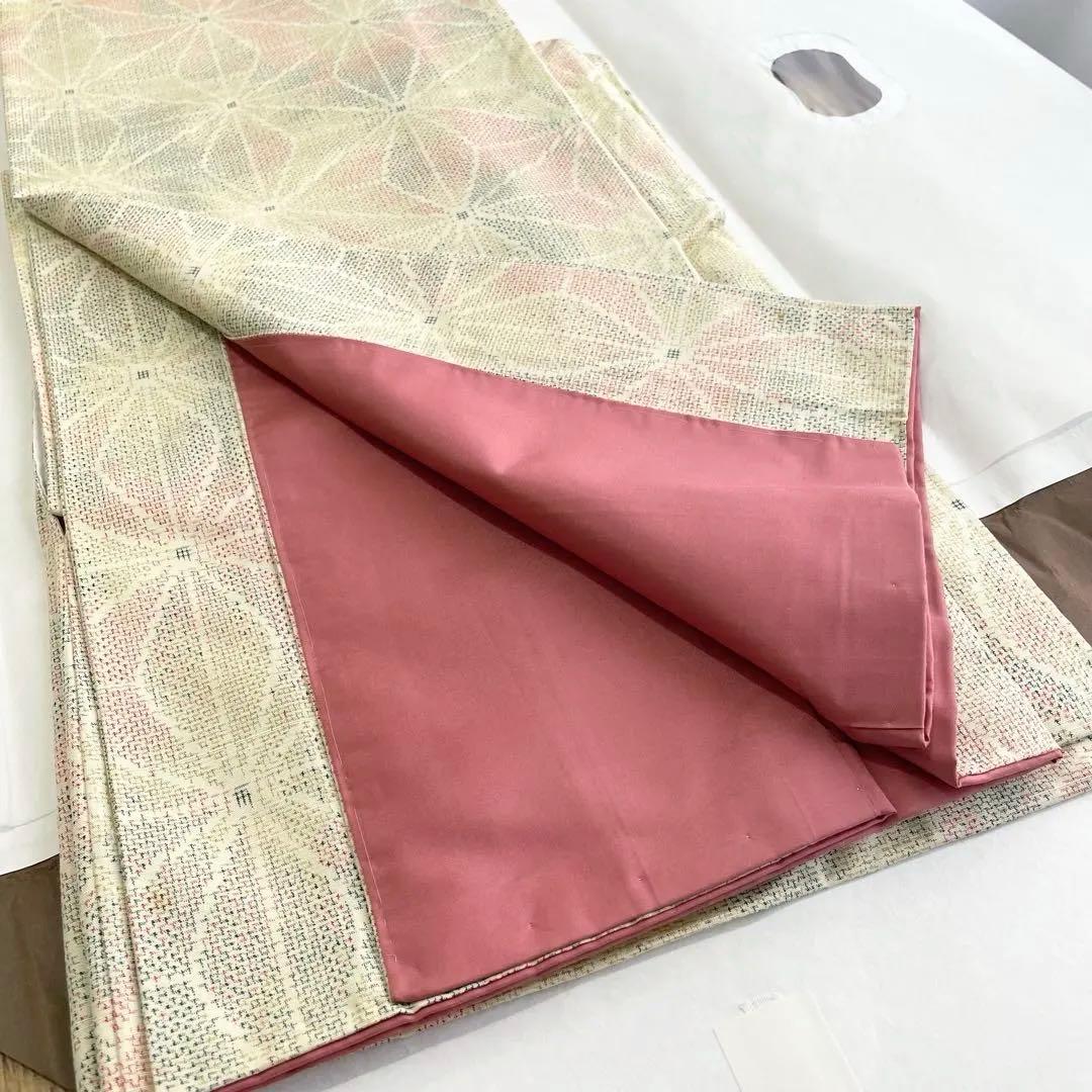 未使用 大島紬 袷仕立て パステルカラー 名古屋帯（長尺）付き