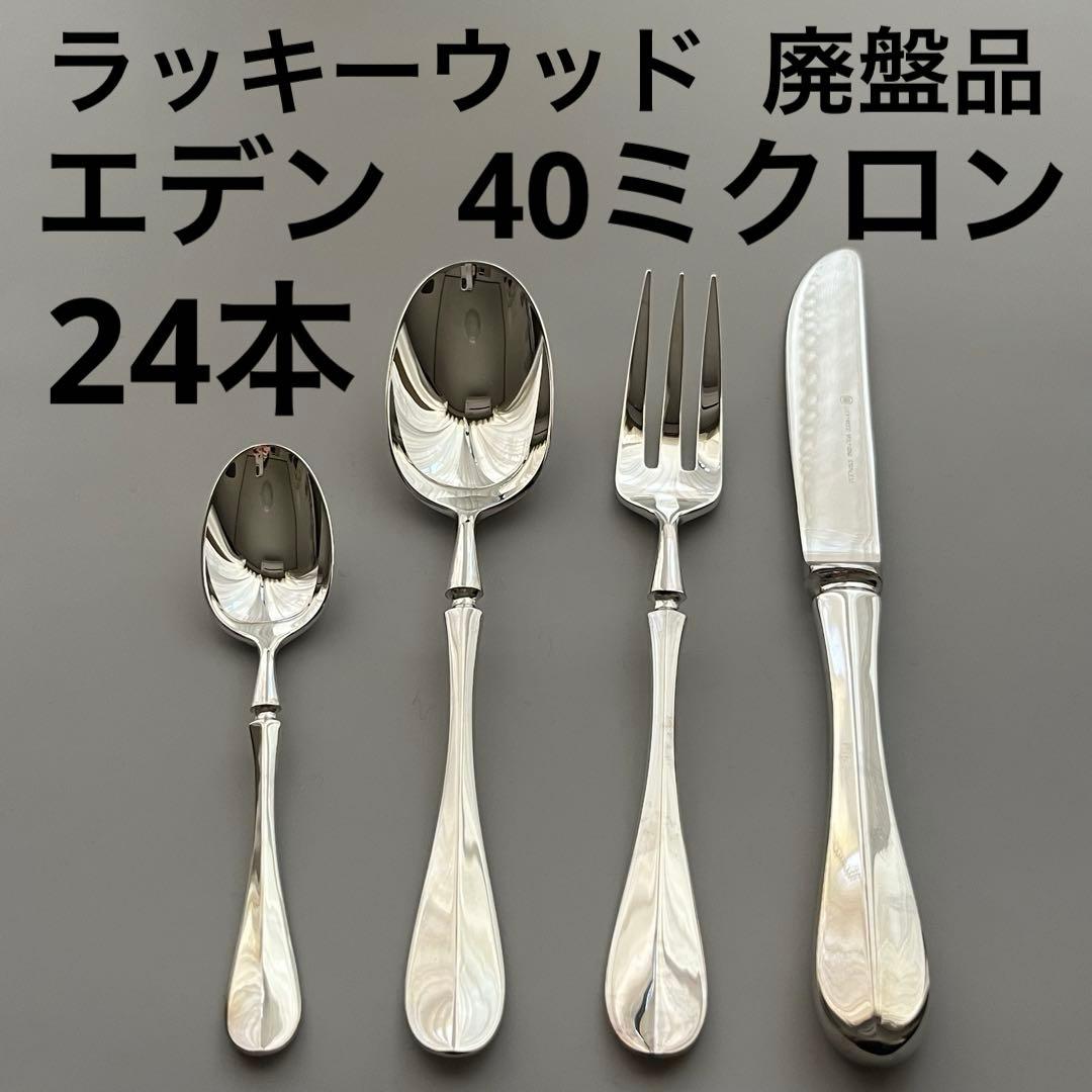 未使用品 ラッキーウッド エデン廃盤品 ディナーカトラリーセット 40μ