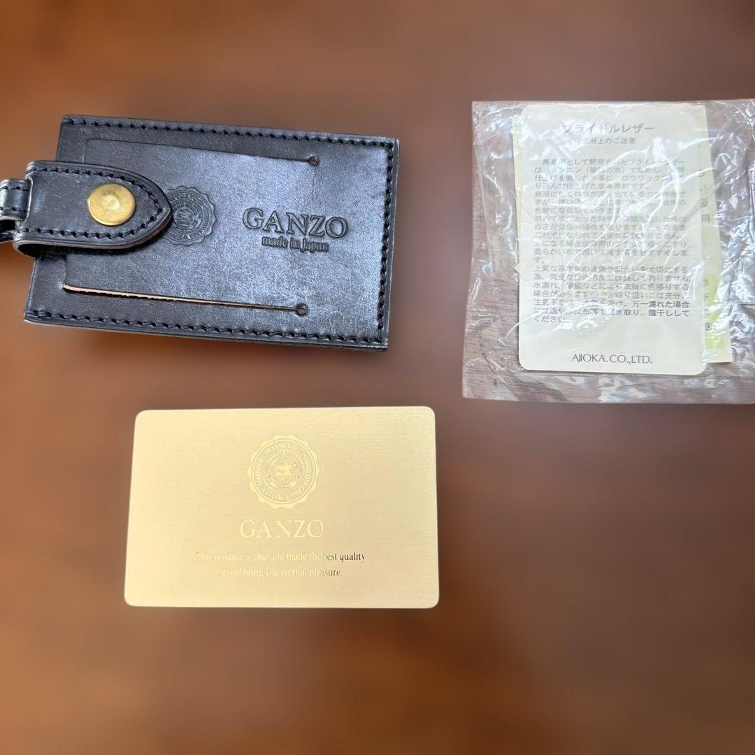 ガンゾ GANZO ネイビー レザー ビジネスバッグ - メルカリ