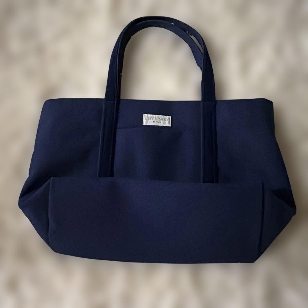 FEILER オールドテディ ワッペントートバッグ ネイビー 大 - メルカリ