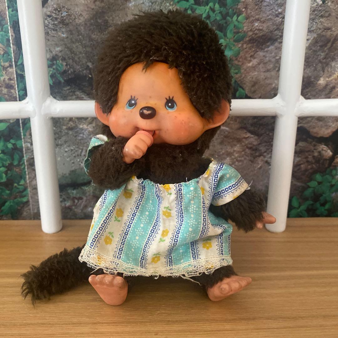 当時物 おしゃぶり モンチッチ 18センチ セキグチブランド ブルー