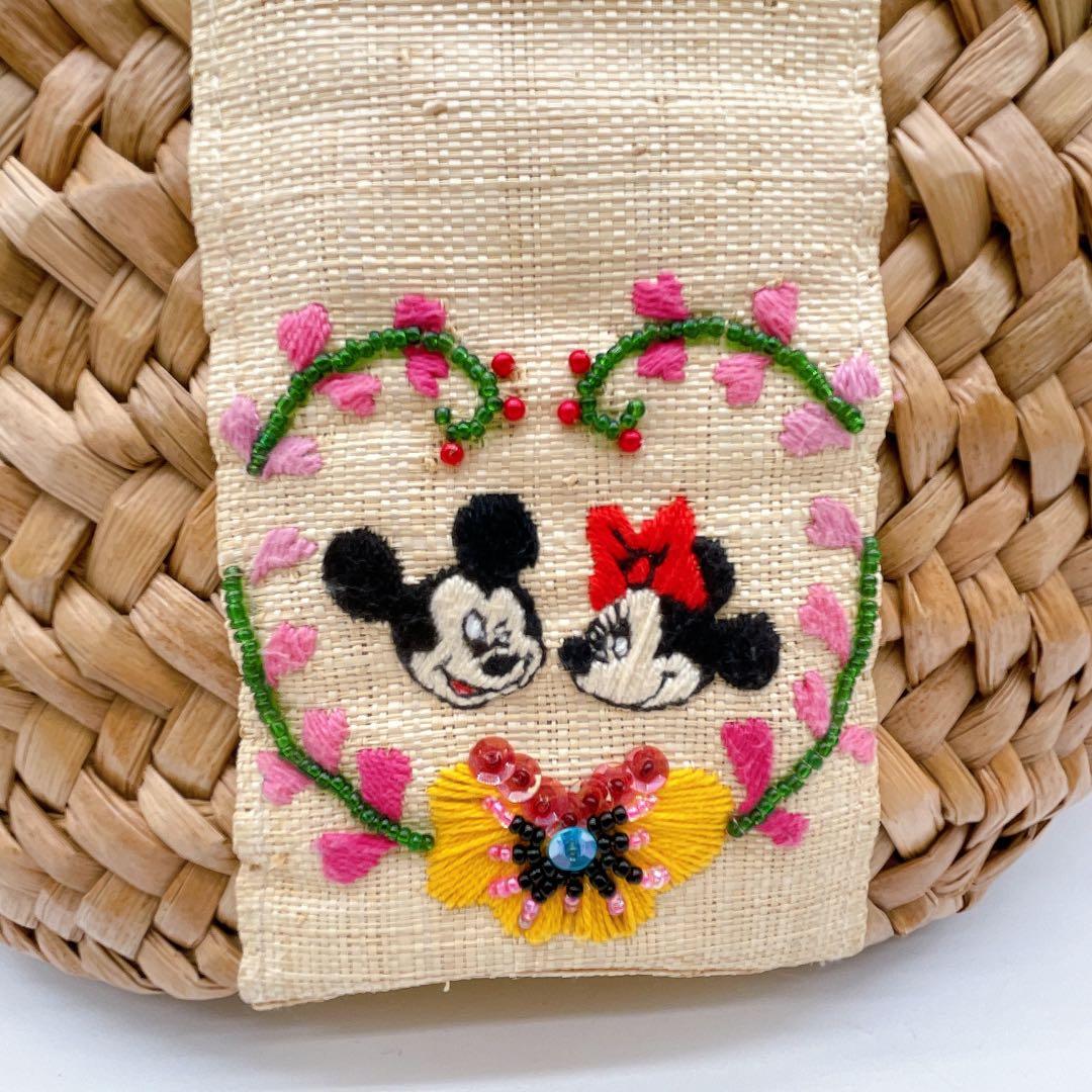 希少✨【ビームスボーイ】ディズニーコラボ カゴバッグ 刺繍ミッキー