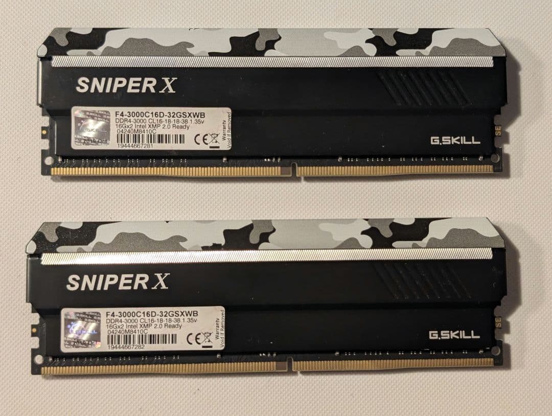 未使用 G.SKILL SNIPER X 32GB DDR4 16GBx2 - メルカリ