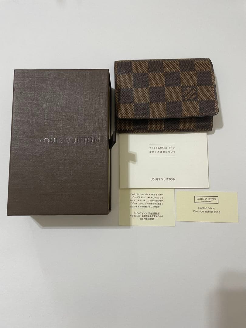 ルイヴィトン ダミエ 名刺入れ 三越福岡店で購入しました LOUIS VUITTON（ルイ・ヴィトン） カードケース 名刺入れ