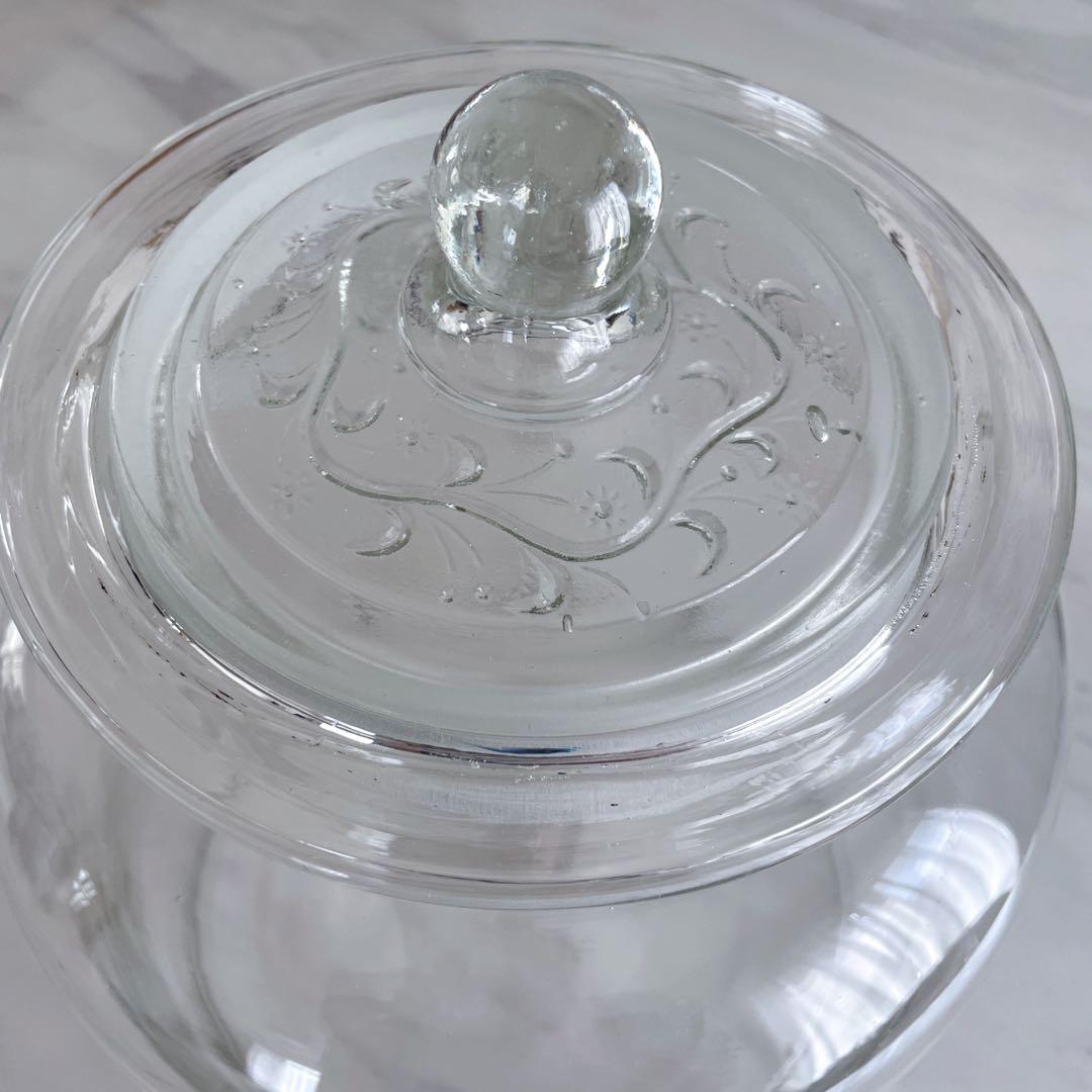 戦前 昭和レトロ 煎餅瓶 ガラス 気泡入り 昭和 保存瓶 駄菓子瓶 ガラス