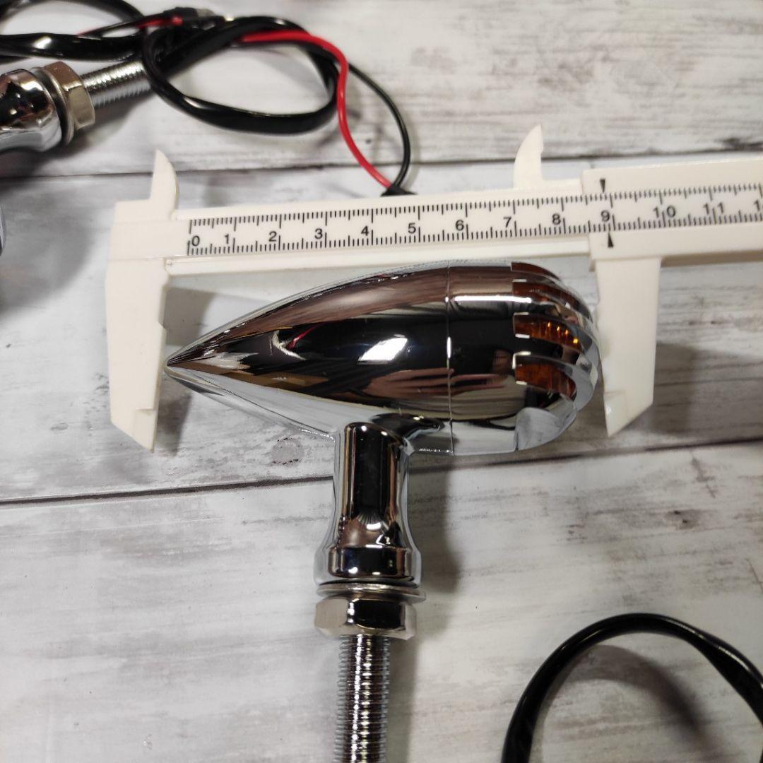 バードケージウインカー 4個セット アルミポリッシュ チョッパー 管