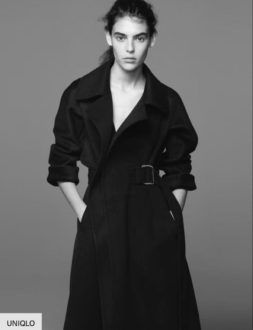 タイムセール】ユニクロ +J カシミアブレンドラップロングコート