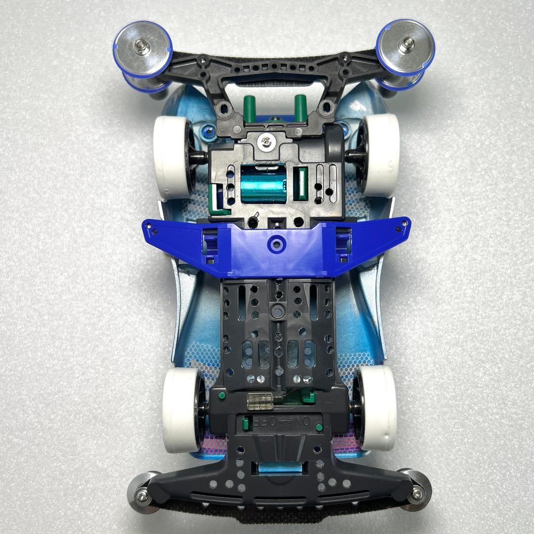 ミニ四駆 ソニックセイバー 肉抜き クリヤーブルー シルバーリーフ