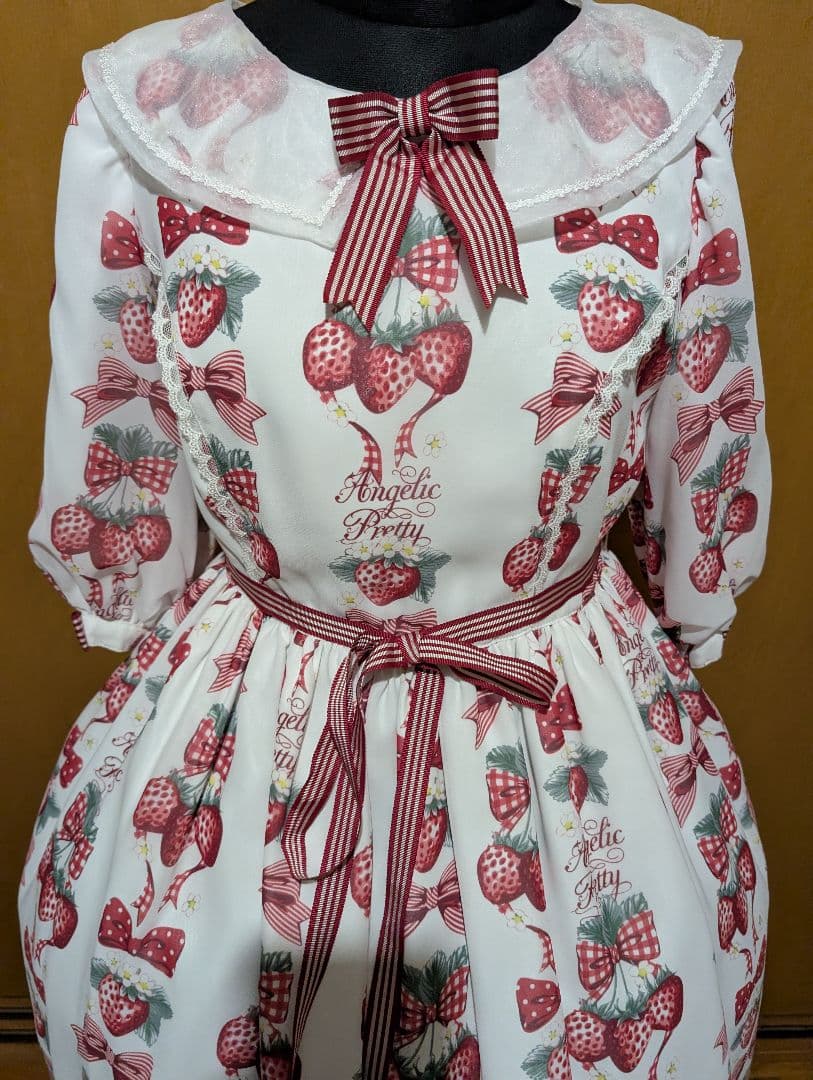 AngelicPretty StrawberryDollワンピース＆カチューシャ Strawberry