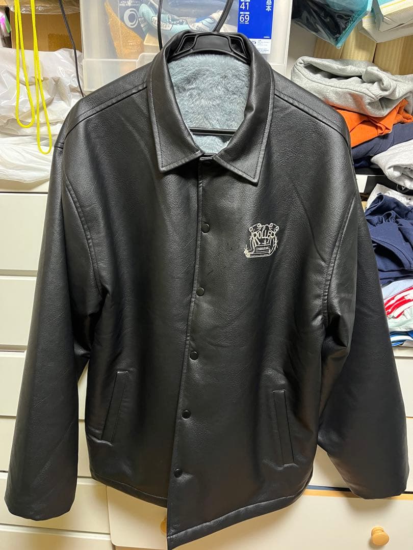 ROLLER FAKE LEATHER COACH JACKET XL 最安値 - メルカリ