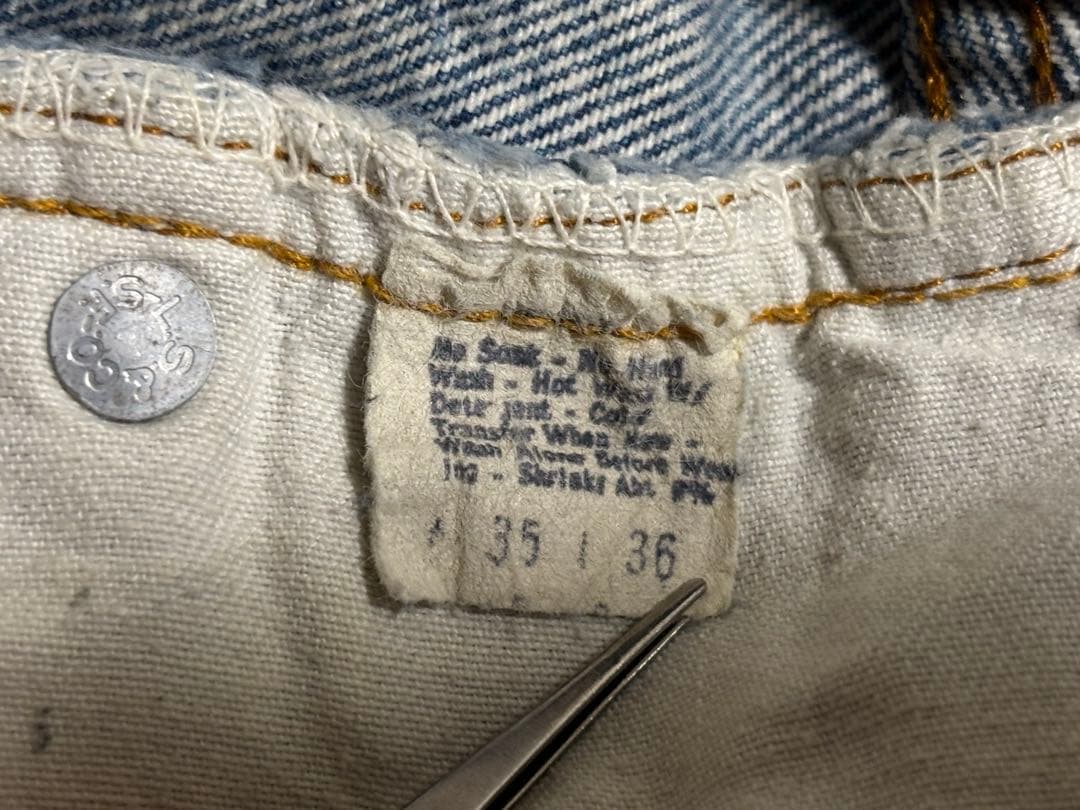 超希少】Levi's 501 66後期 ハチマル最初期 刻印6 脇割り W35 - メルカリ