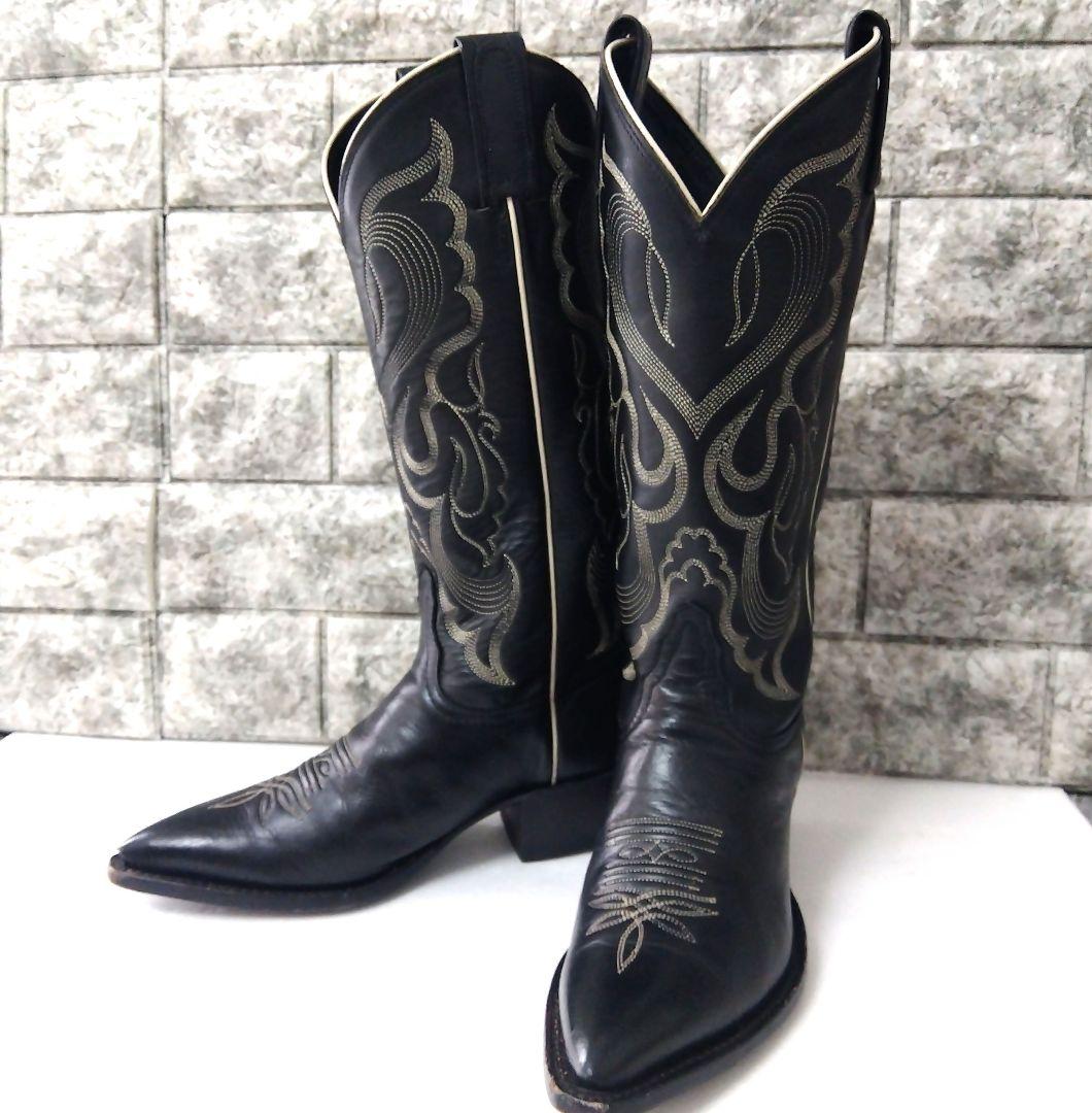 Tony Lama トニーラマ ウエスタンブーツ 黒 5C 22cm 2311 - メルカリ