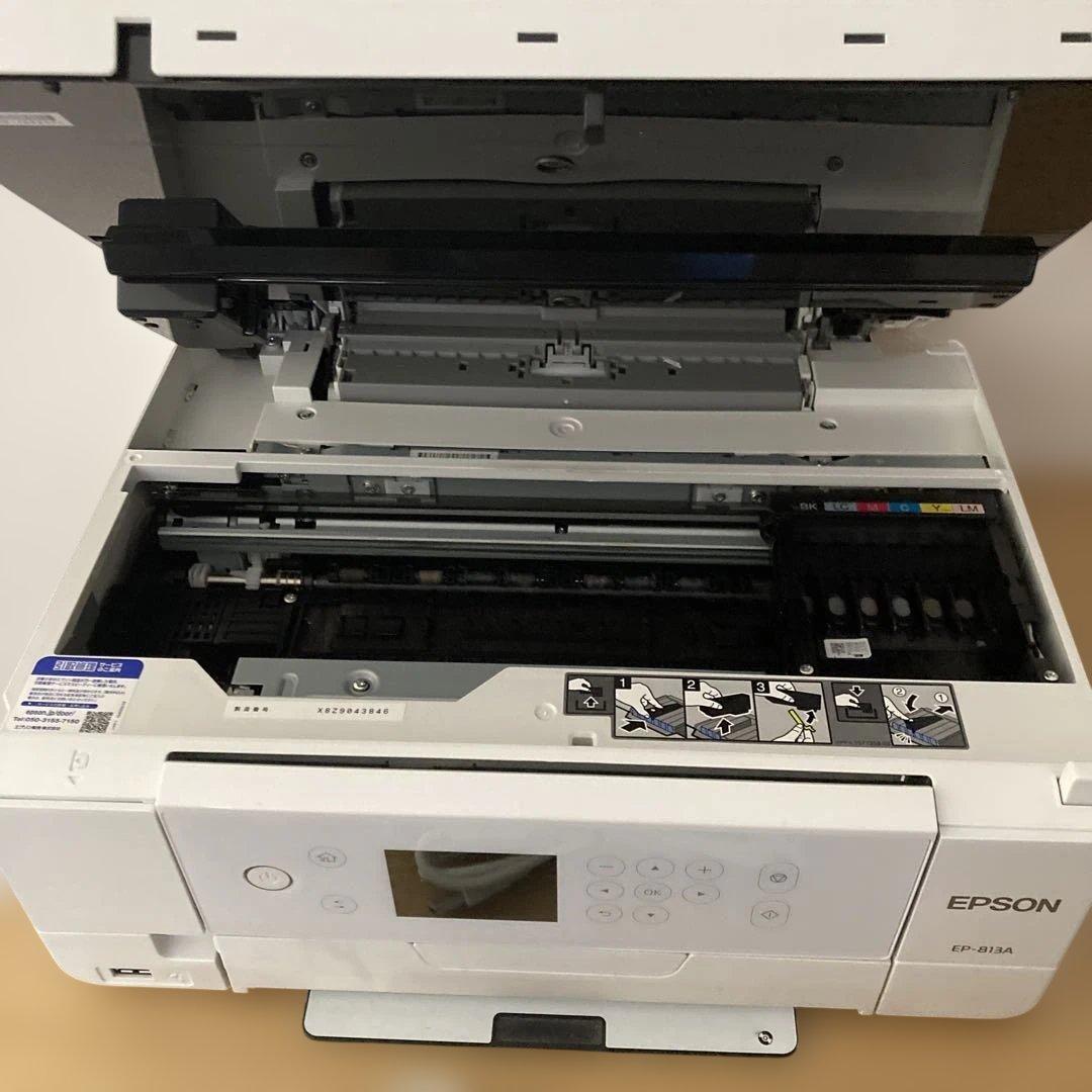 故障品】エプソン プリンタ EP-813A ホワイト - メルカリ
