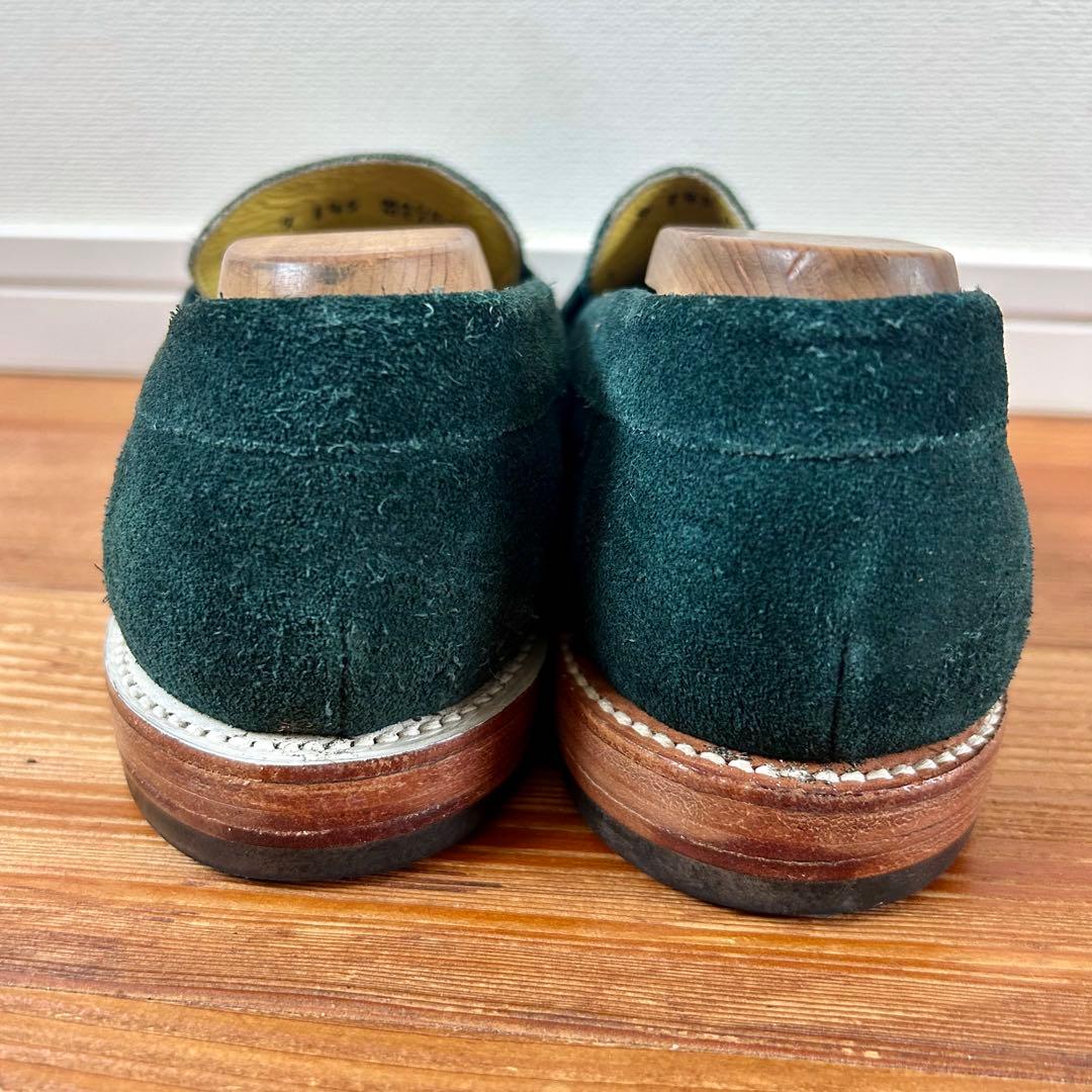 CAMINANDO スウェードローファー アシンメトリー グリーン メキシコ製