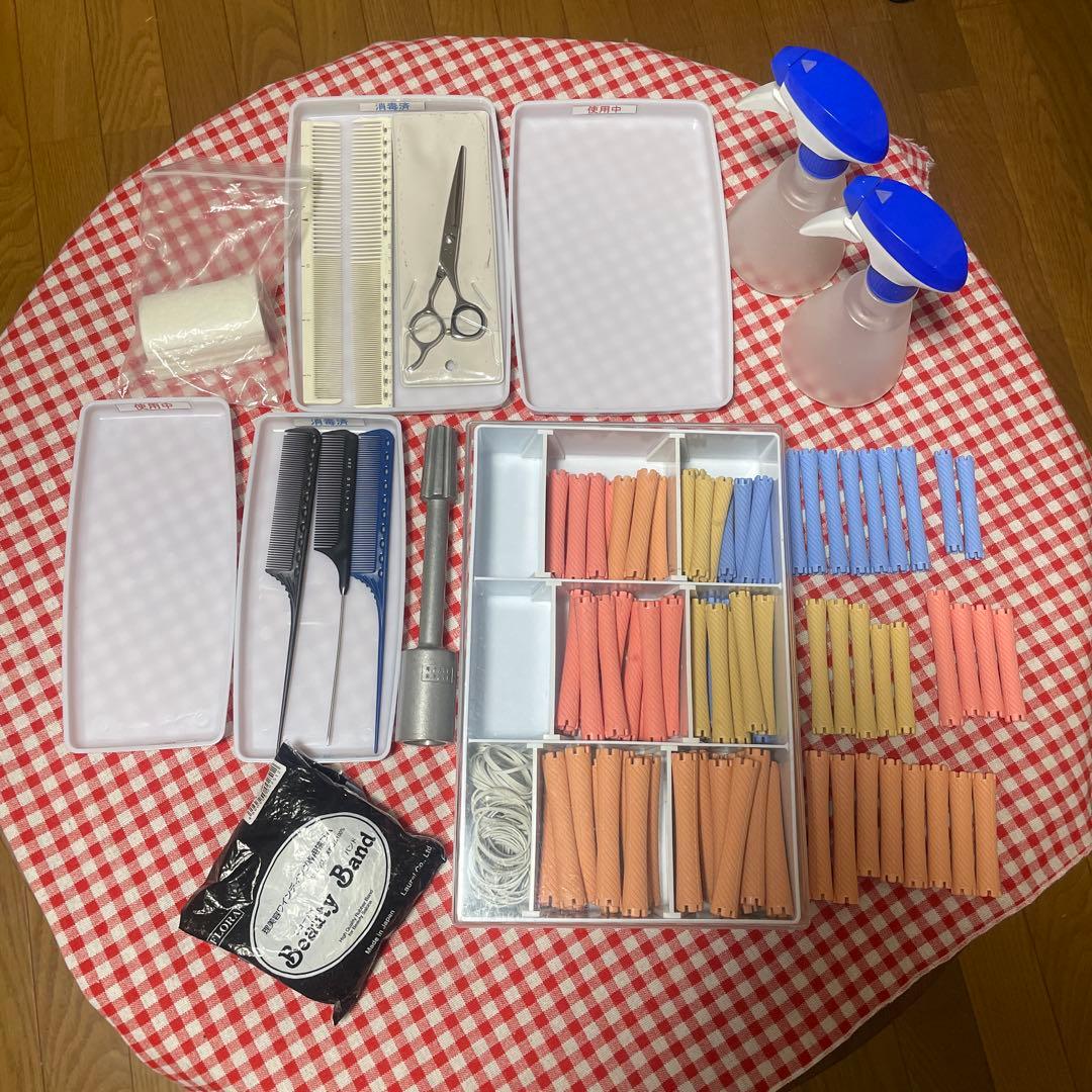 美容師国家試験 実技フルセット ワインディング＋カット ロッド予備