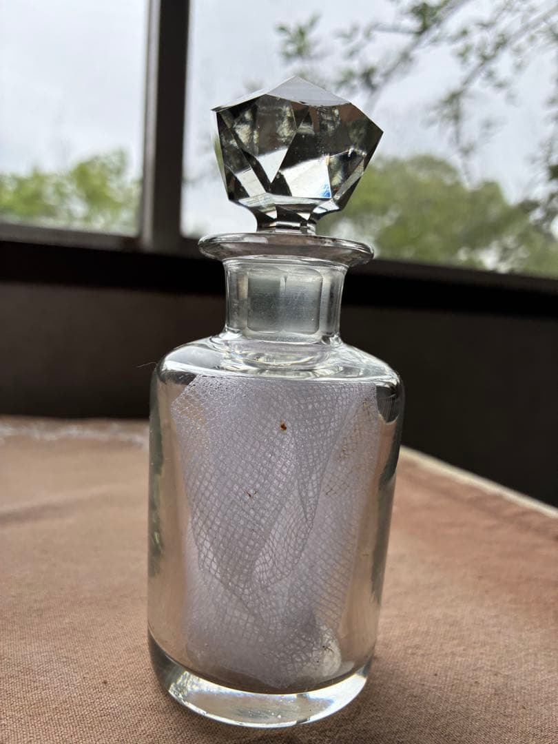 フランス アンティーク ガラス パフューム ボトル 香水瓶 ビン