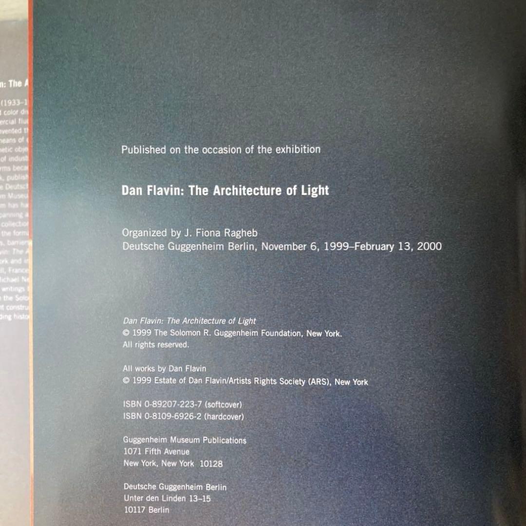 Dan Flavin ダン・フレイヴィン グッゲンハイム美術館 2000年 図録