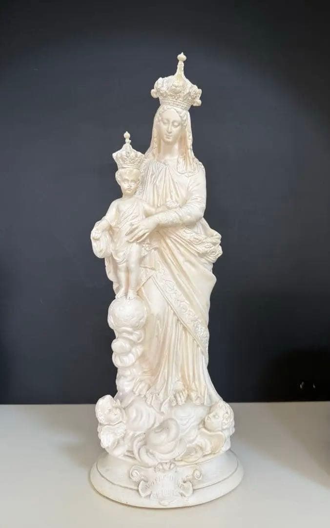 アンティーク　マリア　マリア像 石膏 聖母マリア像 h31cm フランス アンティーク 0501536 | jinen_ant