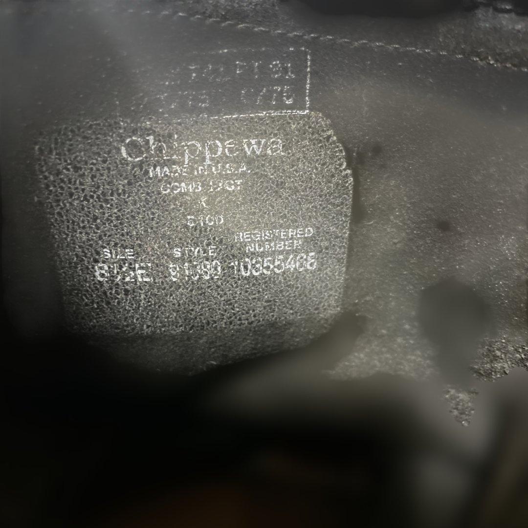 チペワ エンジニアブーツ 91080 スチールトゥ ブラック 8.5E 26.5