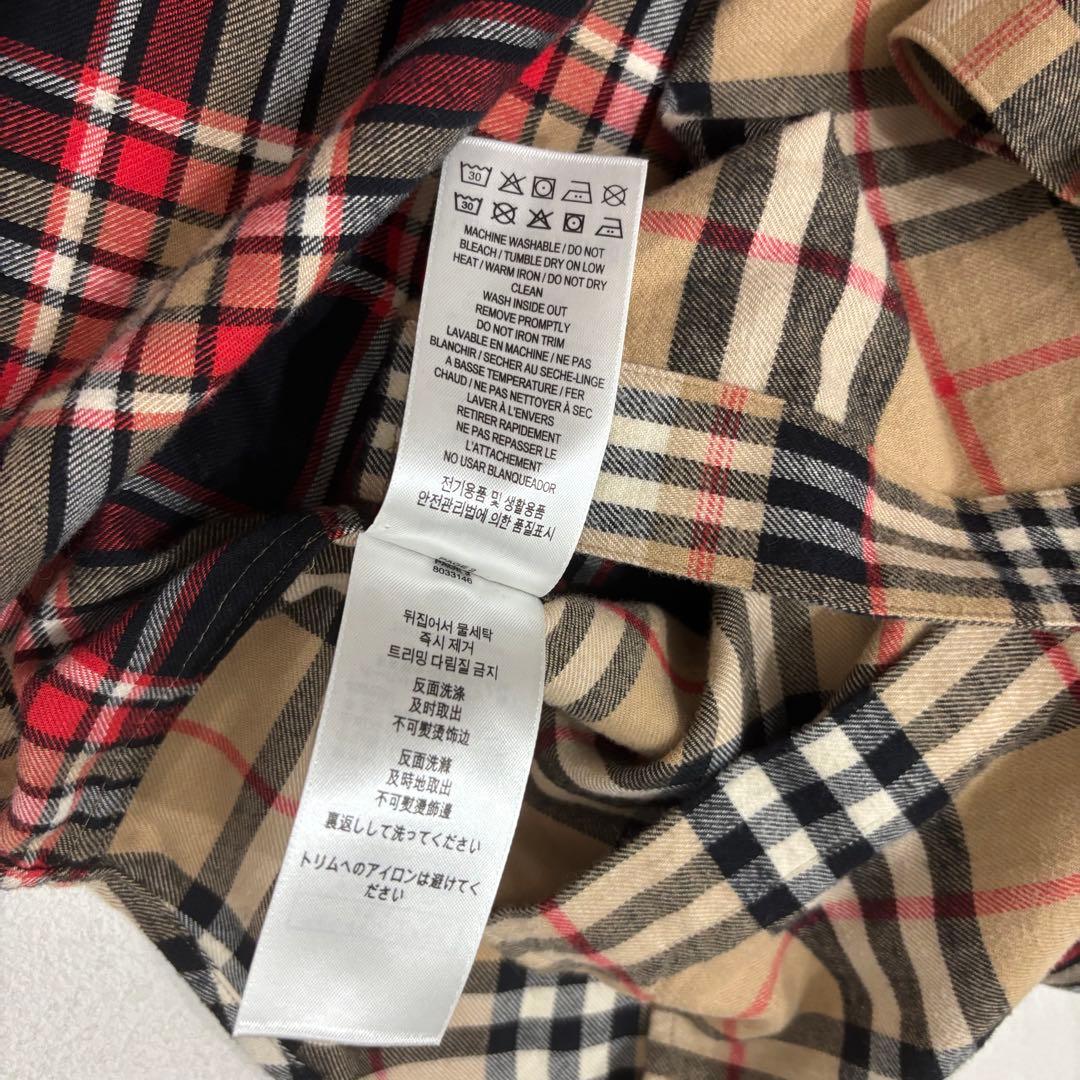 美品 バーバリー ノバチェック 切替 パッチワーク シャツ クレイジー