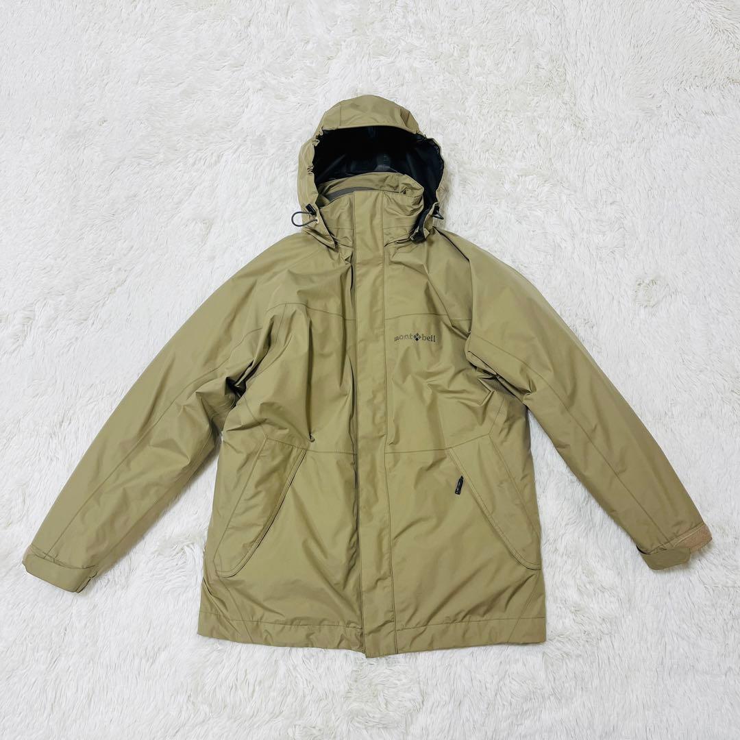モンベル ヴェイルダウンパーカMen's S ベージュ 3way 1101348 - メルカリ