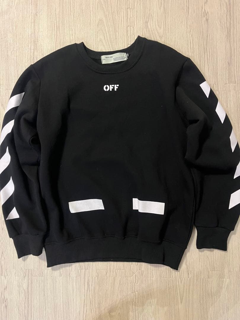 OFF-WHITE ブラック スウェット L - メルカリ