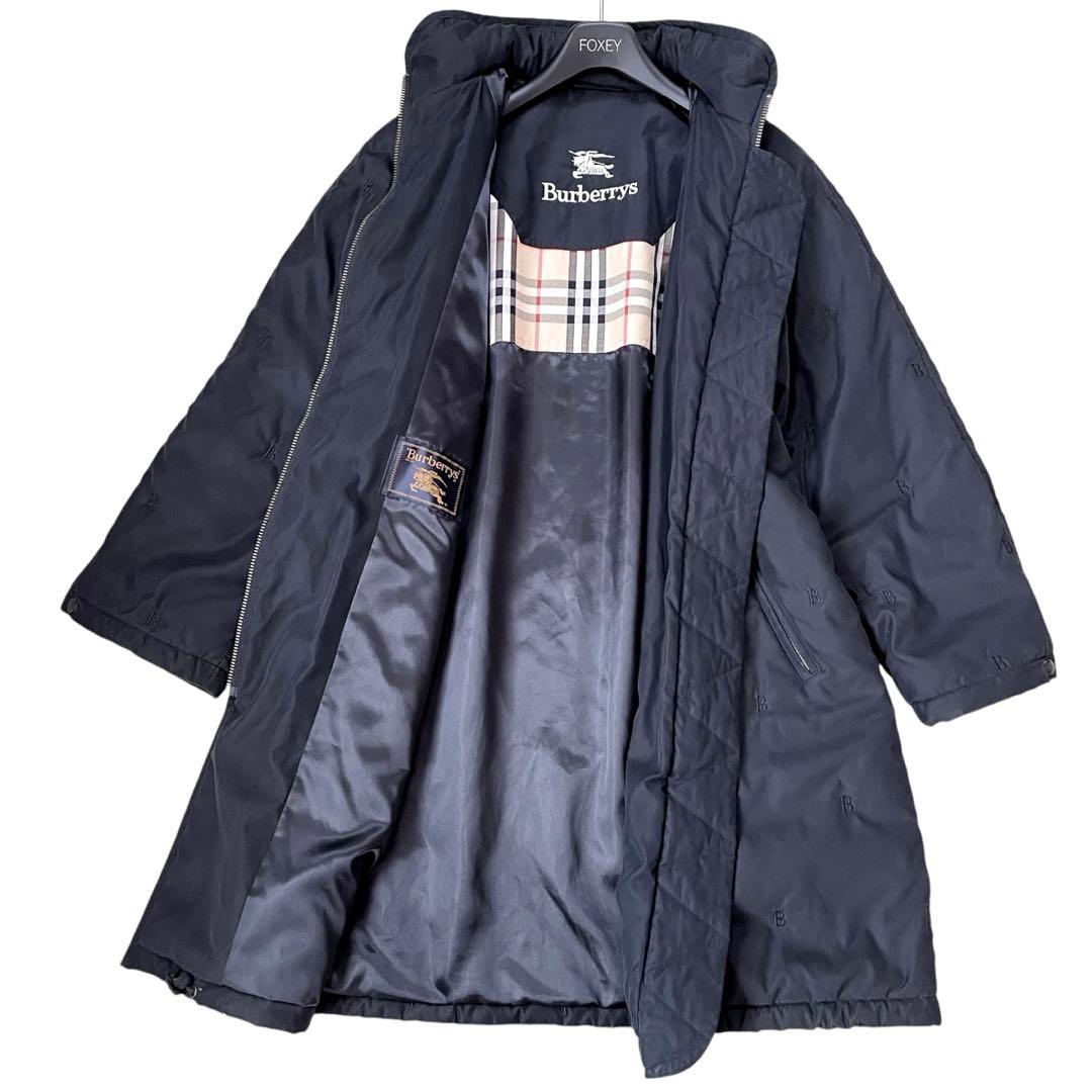 希少✨バーバリー モッズコート Bロゴ B金具 ノバチェック フード収納