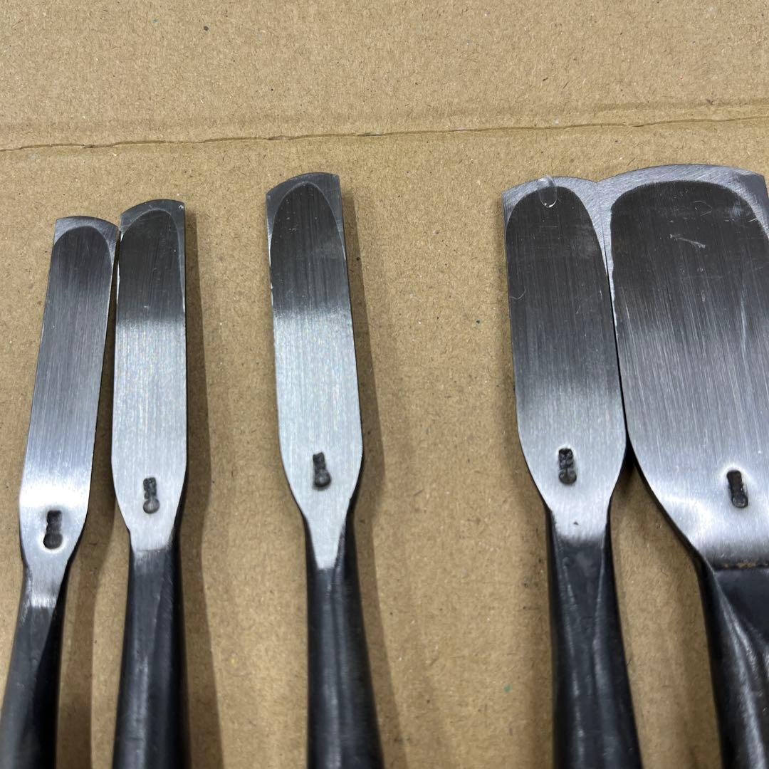 研綱　惣合ノミ　5点セット 楽天市場】□播州三木 集成材鑿 赤樫柄 10本組 木箱入 ハイス鋼 追入鑿