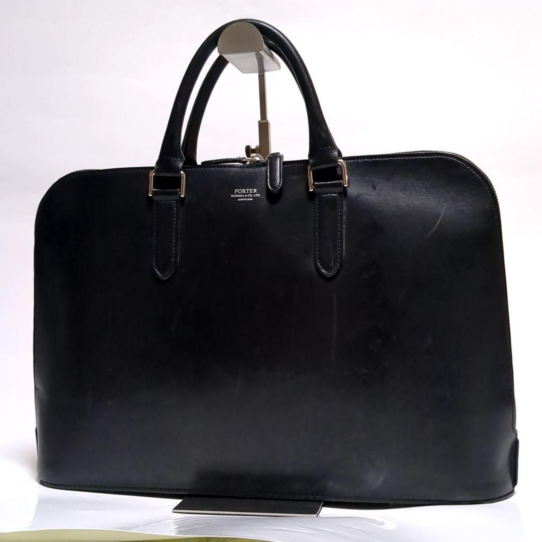 ✨PORTER✨CREDO ビジネスバッグ ブラック ロゴ レザー PORTER / ポーター 吉田カバン レザーパッチロゴ ノートPC収納可 2WAY