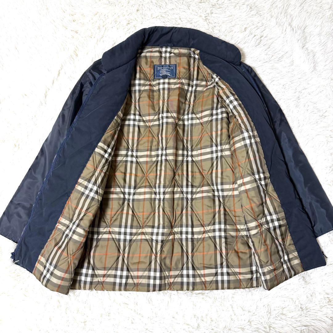Burberry 中綿ライナー モッズコート ノバチェック ネイビー L - メルカリ