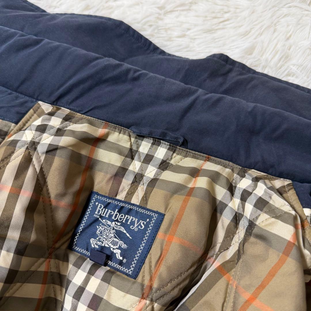 Burberry 中綿ライナー モッズコート ノバチェック ネイビー L - メルカリ