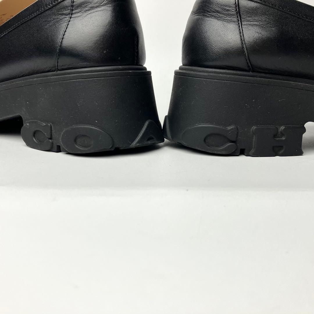 美品】COACH ルーシー 厚底 レザーローファー チャンキーヒール 23.5