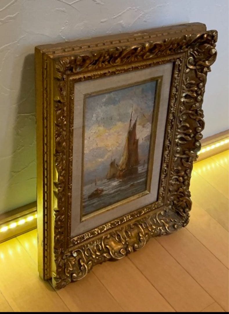 《アンティーク！！一点もの！！》《送料無 料》⭐︎絵画 鈴木政輝作　出船⭐︎