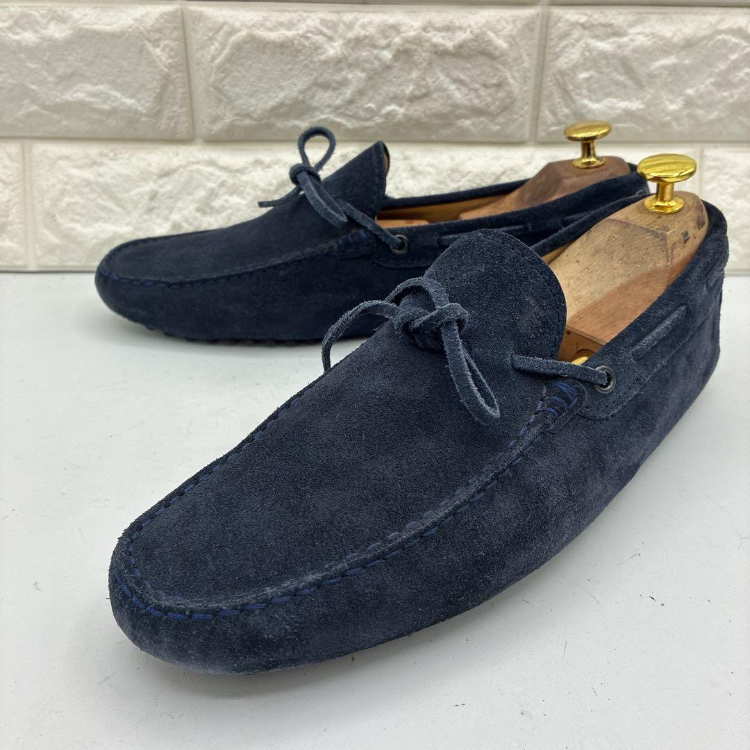 良品】TOD'S トッズ ドライビングシューズ 7.5 ゴンミーニ ネイビー