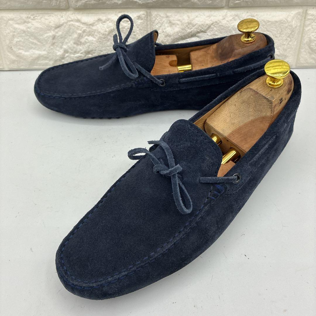 良品】TOD'S トッズ ドライビングシューズ 7.5 ゴンミーニ ネイビー