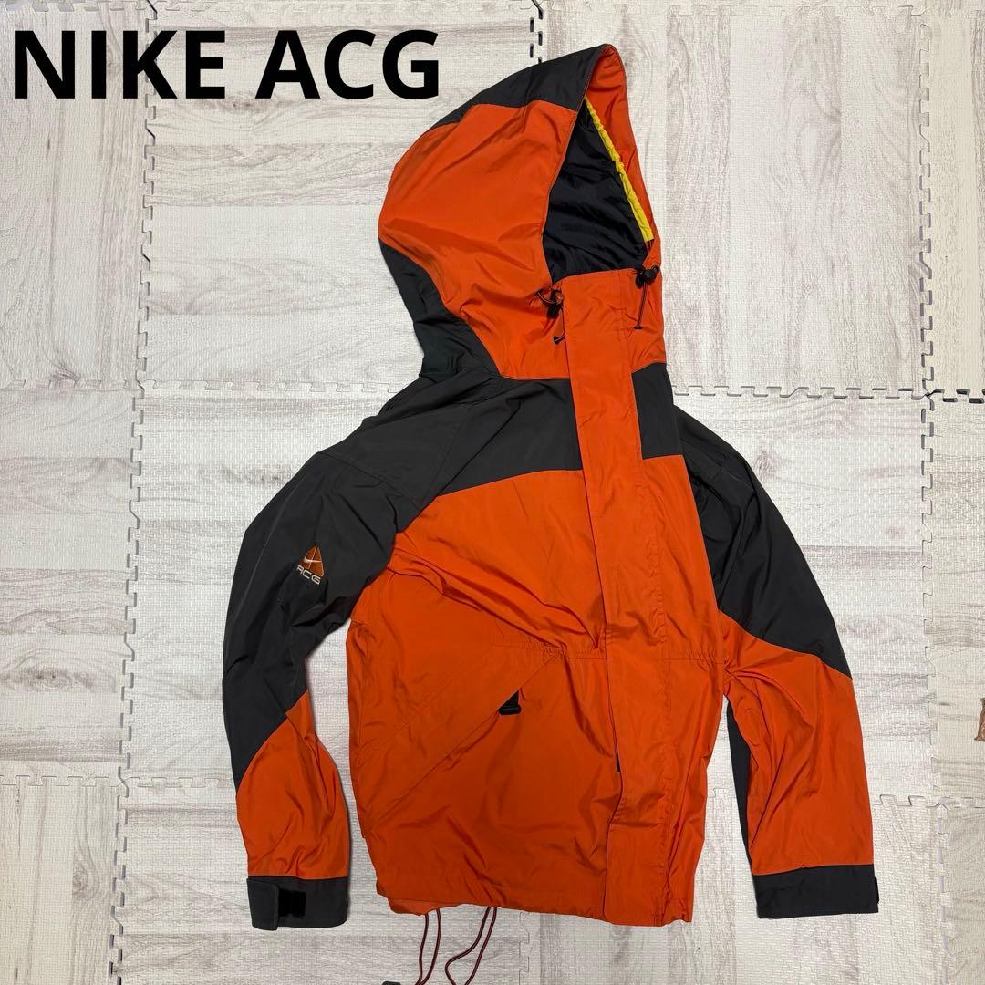 テック系❗️】90s nike acg マウンテンパーカ 三角ロゴ L オレンジ