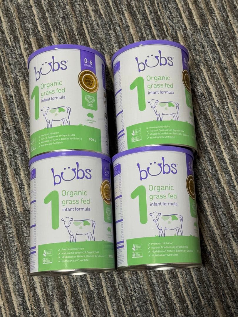 bubs Organic 1 (0~6 Months ) 800g 4缶セット 楽天市場】Bubs（バブズ）オーガニック Organic 粉ミルク ステップ1（0
