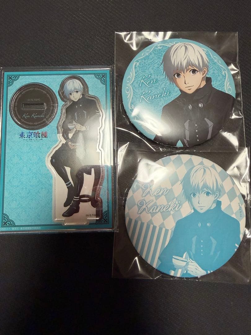 東京喰種 くじ引き堂 金木研 アクリルスタンド 缶バッジ 3点セット