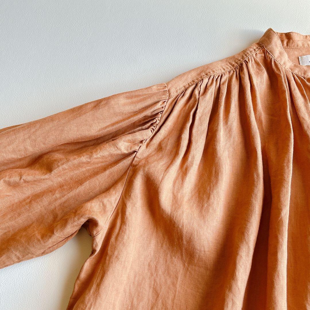 美品 ICHI Antiquite's ⿻ リネン ギャザー ワイドブラウス 麻 - メルカリ