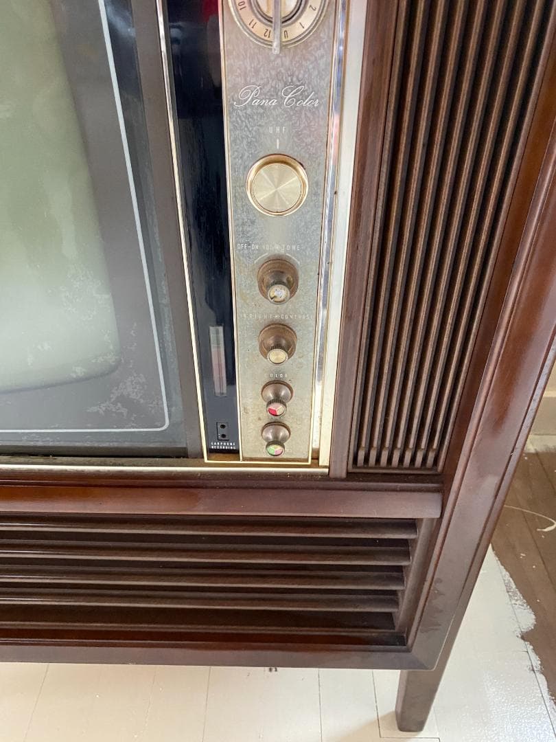 ジャンク品】昭和レトロ パナソニック 家具調テレビ TH-7700 o039