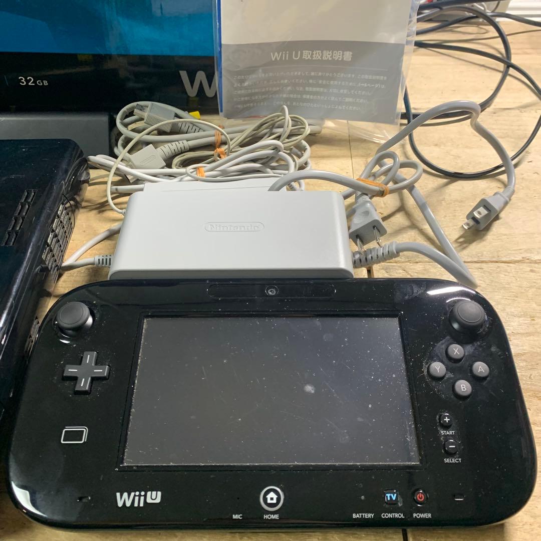 Wii Uプレミアムセット 32GB 本体 黒 GAMEPAD ゲームパッド - メルカリ