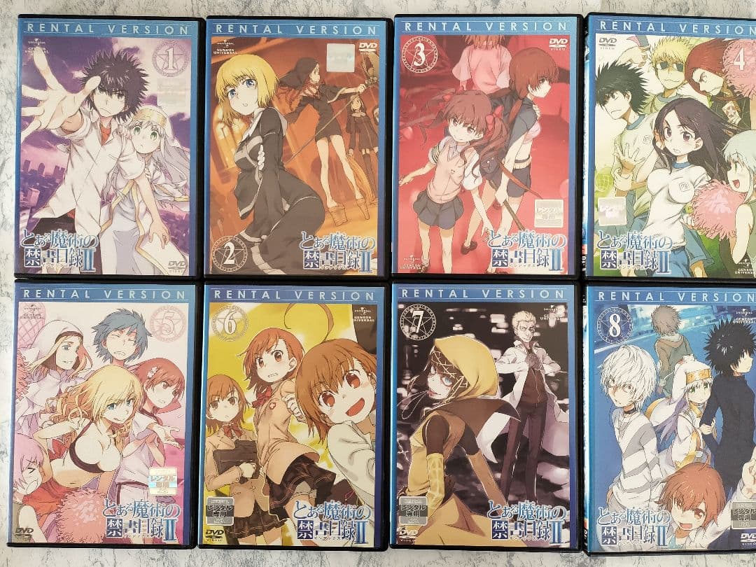 DVD　とある 禁書目録 1.2.3期、一方通行、超電磁砲1.2.3期　全66巻