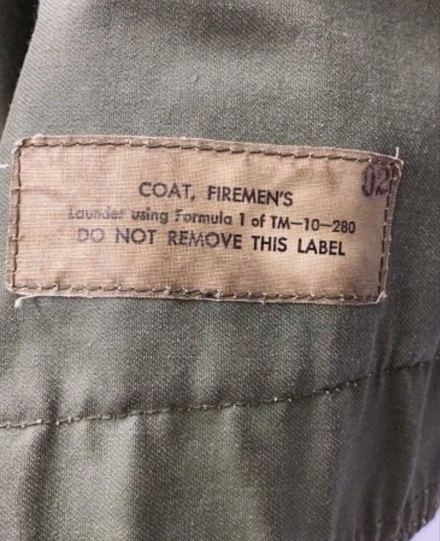 80s US ARMY アメリカ軍 ファイヤーマン コート ジャケット M