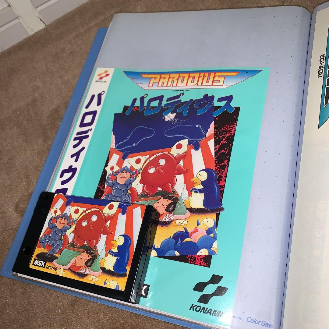 【美品】パロディウス　PARODIUS MSX ROM PARODIUS MSX konami Japan Import with box manual Cartridge
