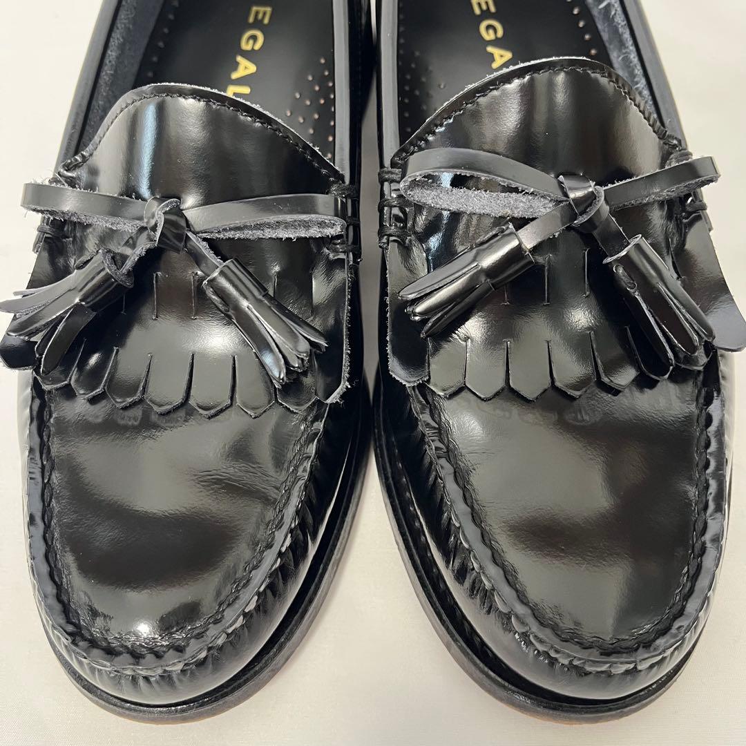 REGAL リーガル ブラック ローファー フリンジ タッセル 24㎝ w55b